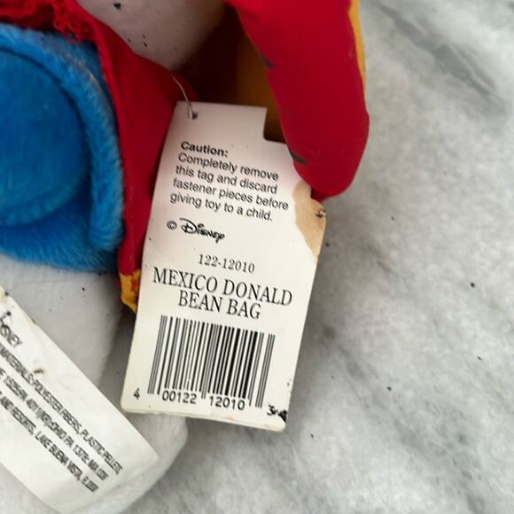 Disney Parks Mexican Donald Duck Beanbag Plush NWT Vintage World Showcase - Picture 5 of 8